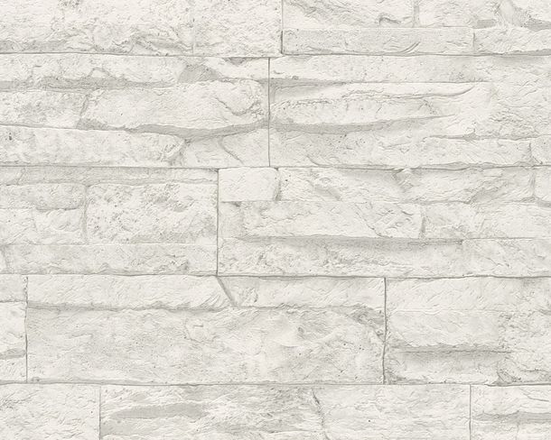 Wallpaper natural stone bricks white AS Creation 7071-61