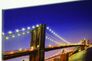 Canvas print Picture 60x90 bridge Skyline by night 2