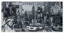 Picture canvas New York Skyline Manhattan 50x100 cm 1