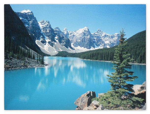 Picture Canvas Nature Sea Mountains River 60x80 cm