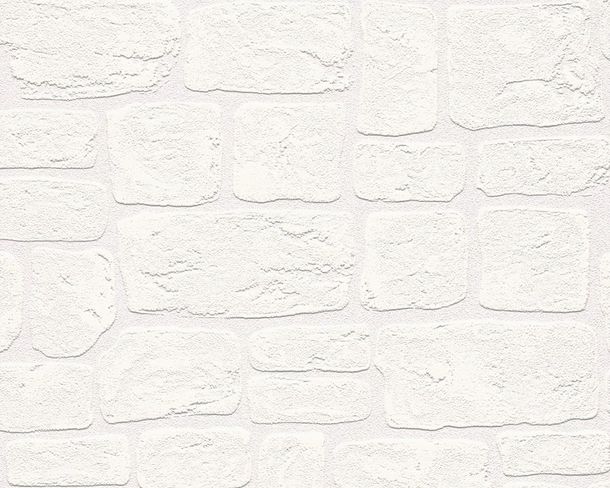 Wallpaper stone optics structure white Decora 2040-42