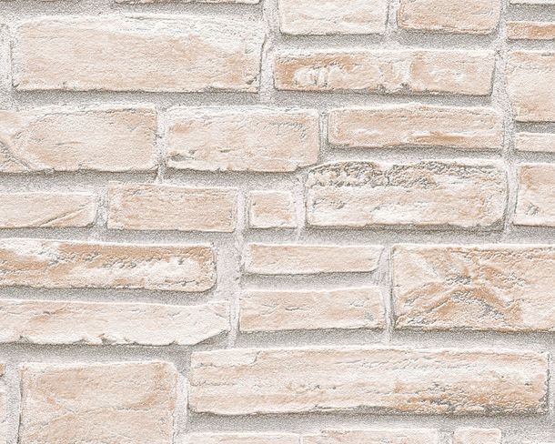 wallpaper stone optics cream grey wallpaper AS Creation Decora Natur 6 6621-25 662125