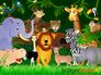 Mural wallpaper kids jungle animals 360 cm x 254 cm 1