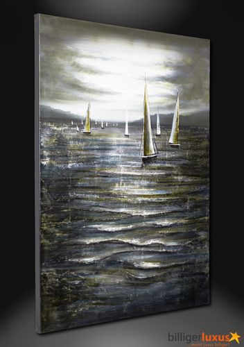 Original oil painting sailboats 122x91cm / 48''x35.83''