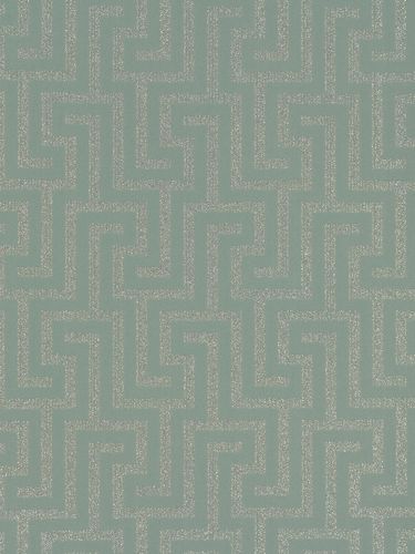 Graham & Brown non-woven wallpaper pattern green silver