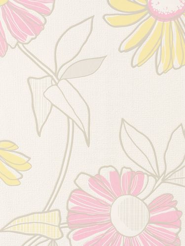 Rasch non-woven wallpaper Fresh Up flowers white rose 497441