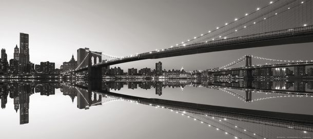 Mural wallpaper Brooklyn Bridge NYC photo 90 cm x 202 cm