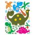 Wall sticker tattoo dinosaurs colorful 65x85cm / 25.6x33.46''  1