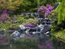Wall mural waterfall flowers trees stones 360 cm x 270 cm 1
