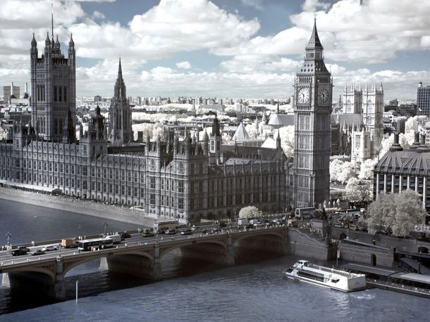 Wall mural wallpaper Big Ben London Themse 360 x 270 cm