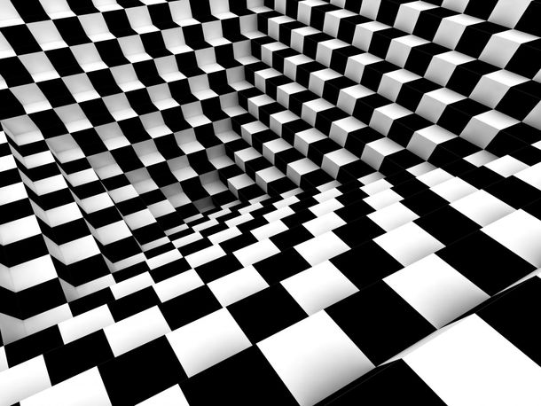 Wall mural wallpaper chess pattern 3D effect 360 x 270 cm