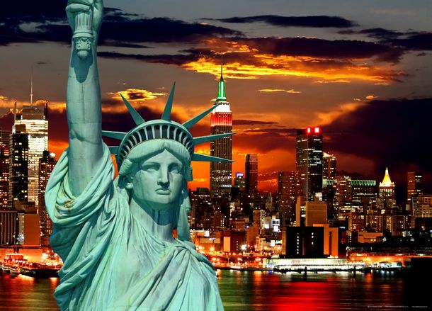 XXL poster mural wallpaper Statue of Liberty 160 cm x 115 cm