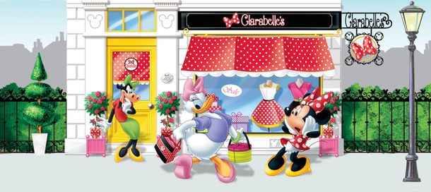 Mural wallpaper Disney Minnie Mouse Daisy Duck 202 x 90 cm