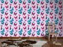 Kids Wallpaper Butterflye rose blue 93634-2 2