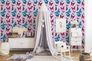Kids Wallpaper Butterflye rose blue 93634-2 3