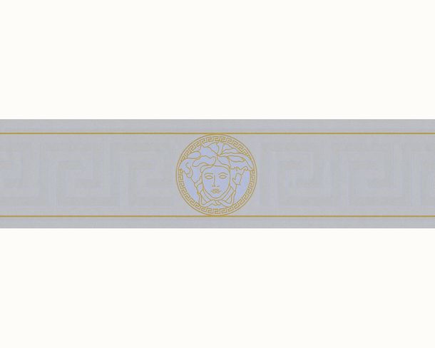 Wallpaper border Versace Home Medusa head grey metallic 93522-5