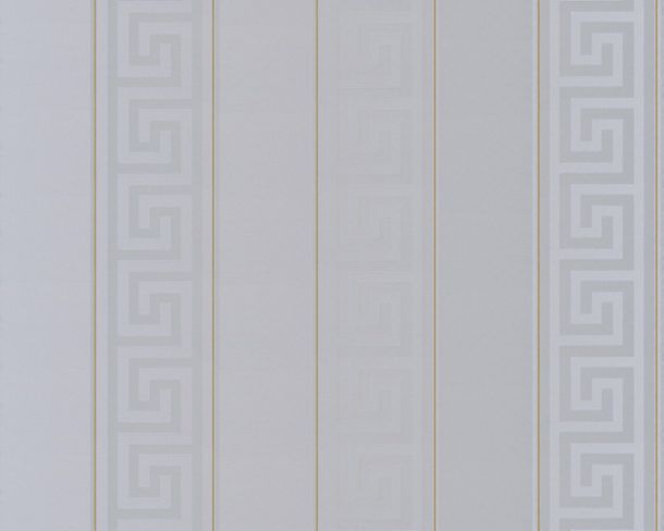 Wallpaper Versace Home stripes grey gold metallic 93524-5