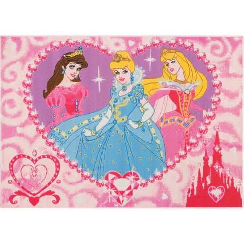 Rug kids carpet Princess Jewels 95x133 cm rose