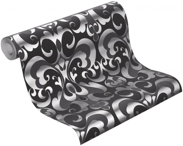 Rasch Bestseller wallpaper ornaments 507423 black silver