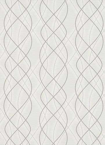 Non-woven wallpaper 6832-31 waves cream beige grey glitter