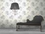 Non-woven wallpaper 067358 flower silvergrey metallic 2