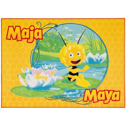 Kids carpet Maya the Bee 95x133 cm yellow green