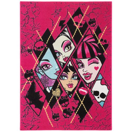 Kids carpet Monster High 95 x 133 cm purple black