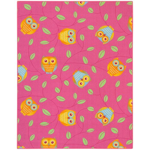 Carpet owls children 133 x 170 cm pink play carpet