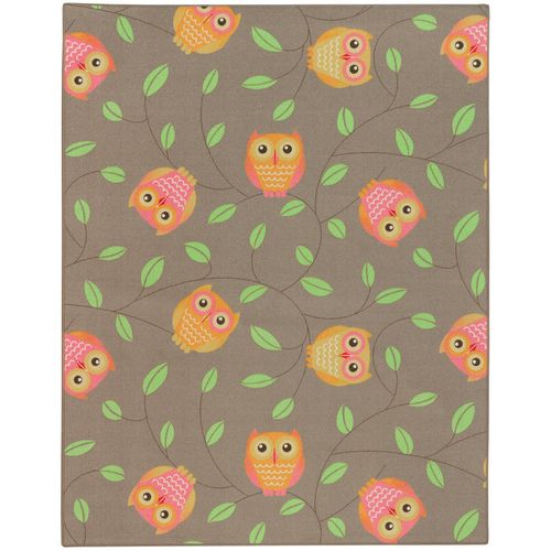 Carpet owls children 133 x 170 cm beige play carpet