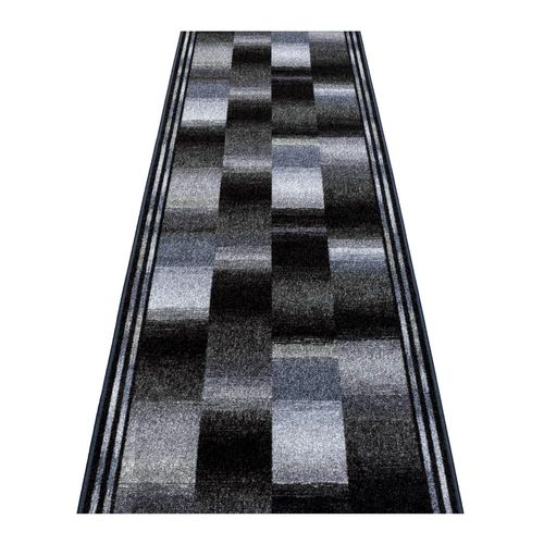 Runner carpet rug Läufer Ikat different colors 67 cm / 26.38 ' width basalt
