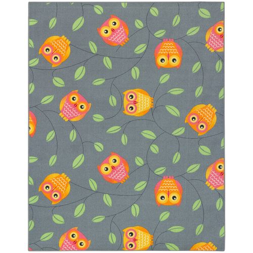 Carpet owls children 133 x 170 cm grey play carpet