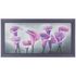 Mural Art Print Framed flowers purple grey 33x70cm 12.99x27.56" 1