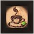 Set of 3 murals coffee beans brown 23x23cm 9.06"x9.06" 3