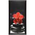 Canvas print wellness flower stones black red 23x49cm 1