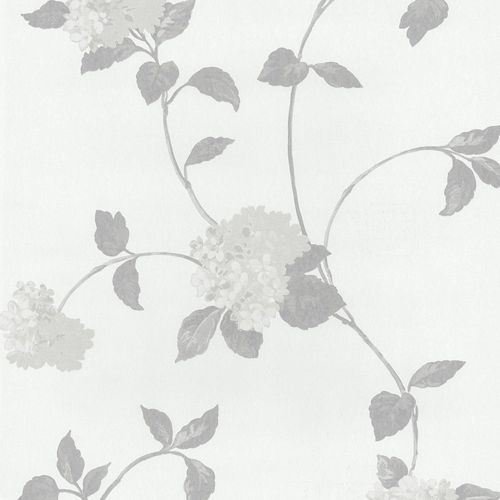 Non-woven wallpaper 13180-30 flower cream grey
