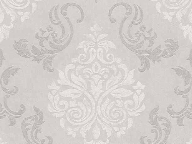 Wallpaper baroque glitter AS Creation taupe white 95372-1