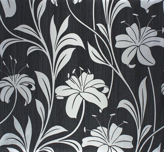 Marburg non-woven wallpaper 55121 floral black silver