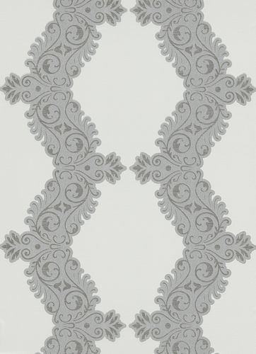 non-woven wallpapers baroque white silver wallpapers Vertiko Neo Erismann 6903-10 690310