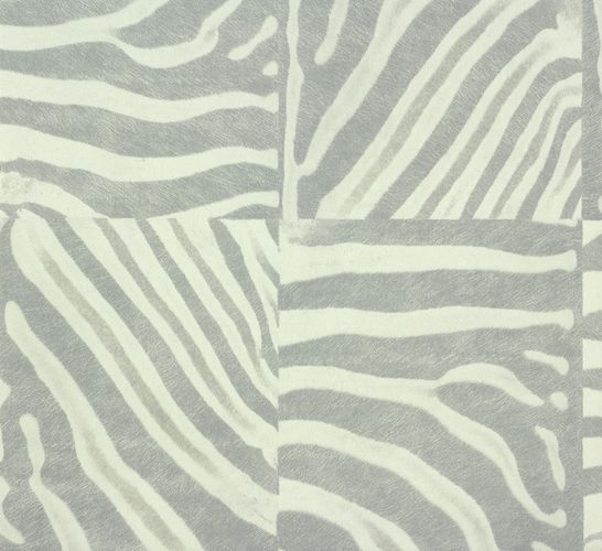 Non-woven wallpaper zebra optic grey white Rasch 498530