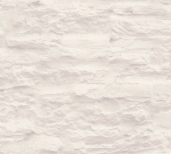 Wallpaper stone bricks cream white 95908-3