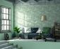 Room Picture Wallpaper wood turquoise beige cream Erismann Fashion Wood 6914-08 2