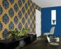 Non-woven Wallpaper baroque gold blue Rasch En Suite 2