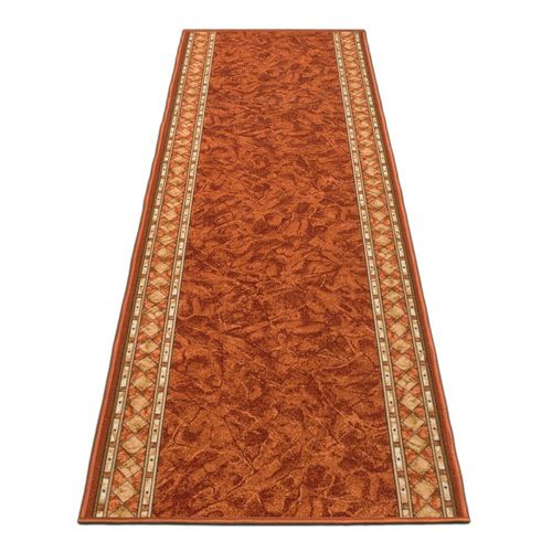 Runner Rug Carpet Hallway Mat Hall Runner Cheops border orange 100cm Width