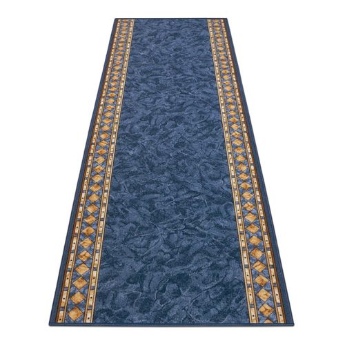 Runner Rug Carpet Hallway Mat Hall Runner Cheops border blue 80cm Width