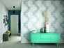 Wallpaper vines floral white turquoise Shine Erismann 2