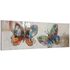 Oil painting handmade 40 x 120 cm Butterflies grey beige 2