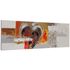 Oil painting handmade 40 x 120 cm Love grey brown red 2