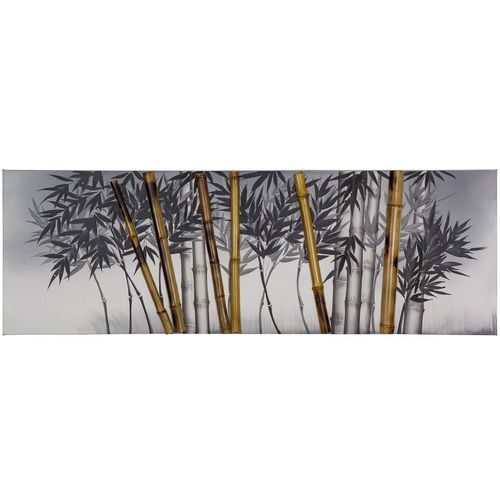 Oil painting handmade 50x150 cm bamboo grey beige