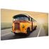 Picture stretcher art print 33x70 cm USA bus sunset yellow beige 2
