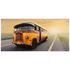 Picture stretcher art print 33x70 cm USA bus sunset yellow beige 1
